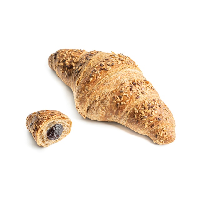 Croissant wieloziarnisty z owocami leśnymi
